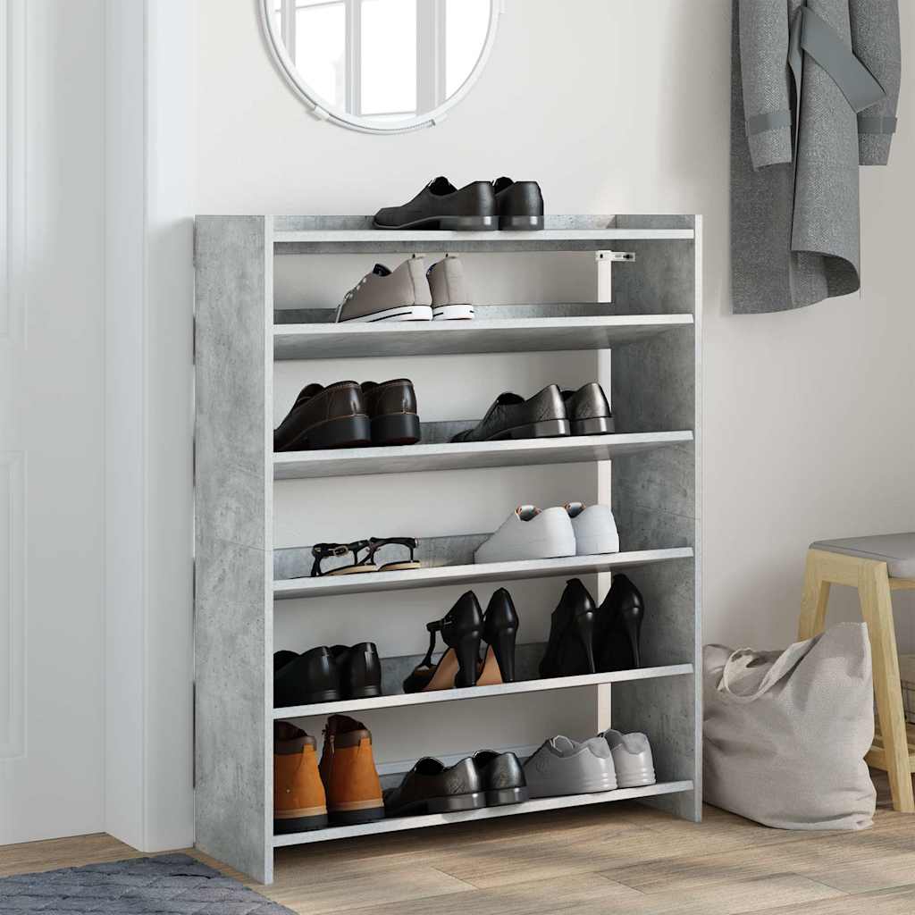 Vidaxx skoskab 80x25x100 cm konstrueret træ betongrå