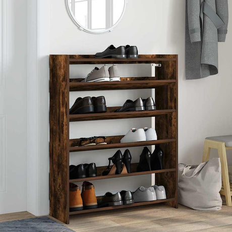 Vidaxx skostativ 80x25x100 cm forarbejdet træ, røget eg