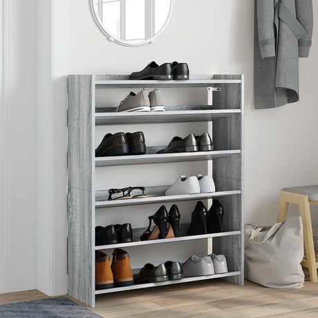Vidaxx skostativ 80x25x100 cm konstrueret træ grå sonoma eg