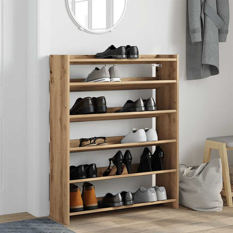 VidaXL skohylde 80x25x100 cm udformet træ, håndværksfarvet eg