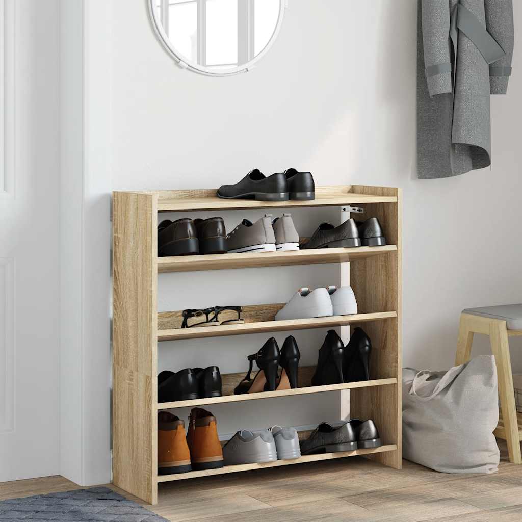 Vidaxx skostativ 80x25x81 cm færdigt træ sonoma eg-farvet