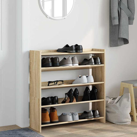 Vidaxx skostativ 80x25x81 cm færdigt træ sonoma eg-farvet