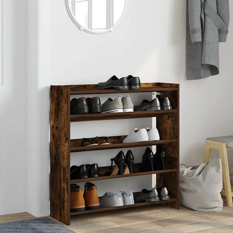Vidaxx skohylde 80x25x81 cm forarbejdet træ, røget eg