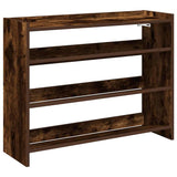 VidaXL skohylde 80x25x62 cm forarbejdet træ, røget eg