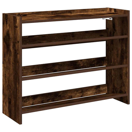 VidaXL skohylde 80x25x62 cm forarbejdet træ, røget eg
