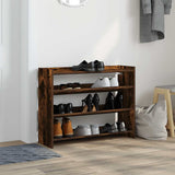 VidaXL skohylde 80x25x62 cm forarbejdet træ, røget eg