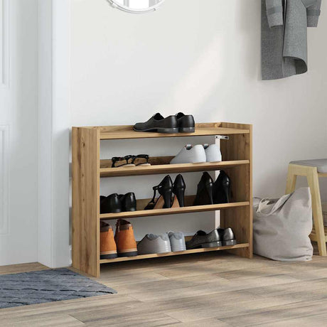 Vidaxx skostativ 80x25x62 cm udformet træ, håndværksfarvet eg
