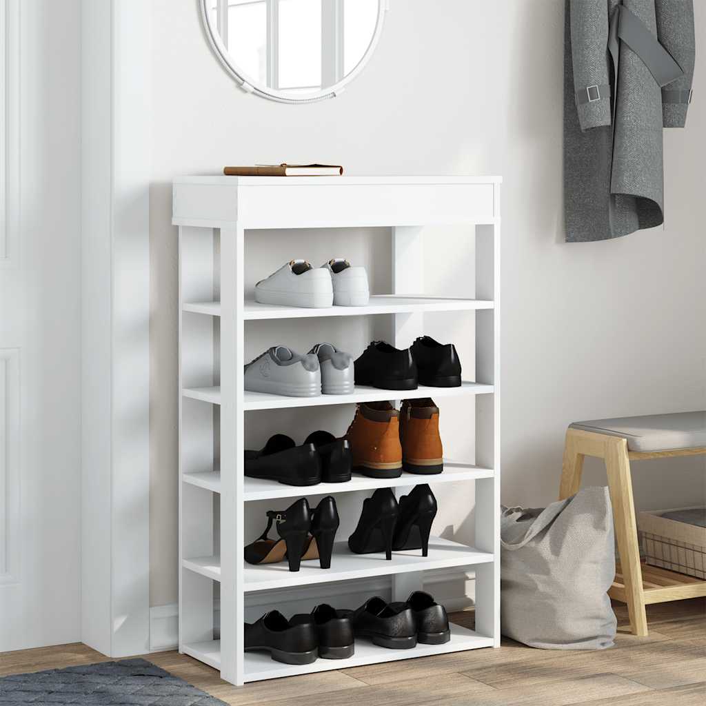 Vidaxx skohylde 60x30x98 cm færdig træ hvid