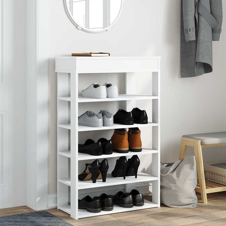 Vidaxx skohylde 60x30x98 cm færdig træ hvid
