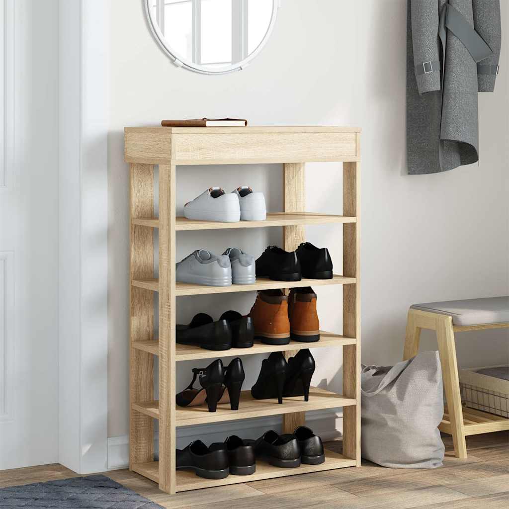 Vidaxx skostativ 60x30x98 cm konstrueret træ sonoma eg-farvet