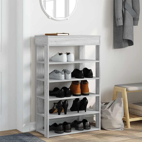 VidaXL skohylde 60x30x98 cm færdig trægrå Sonoma