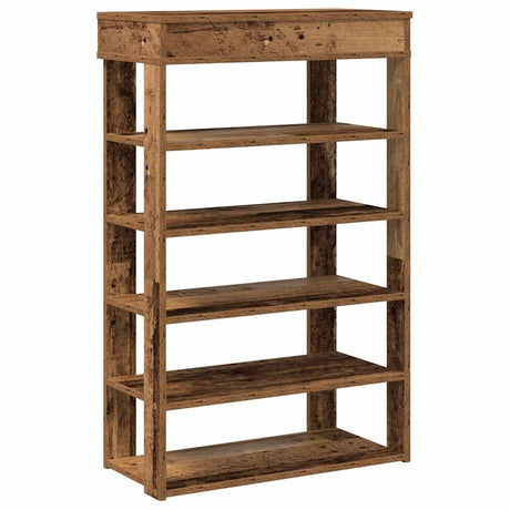 Vidaxx skostativ 60x30x98 cm færdigt træ, gammelt træfarvet