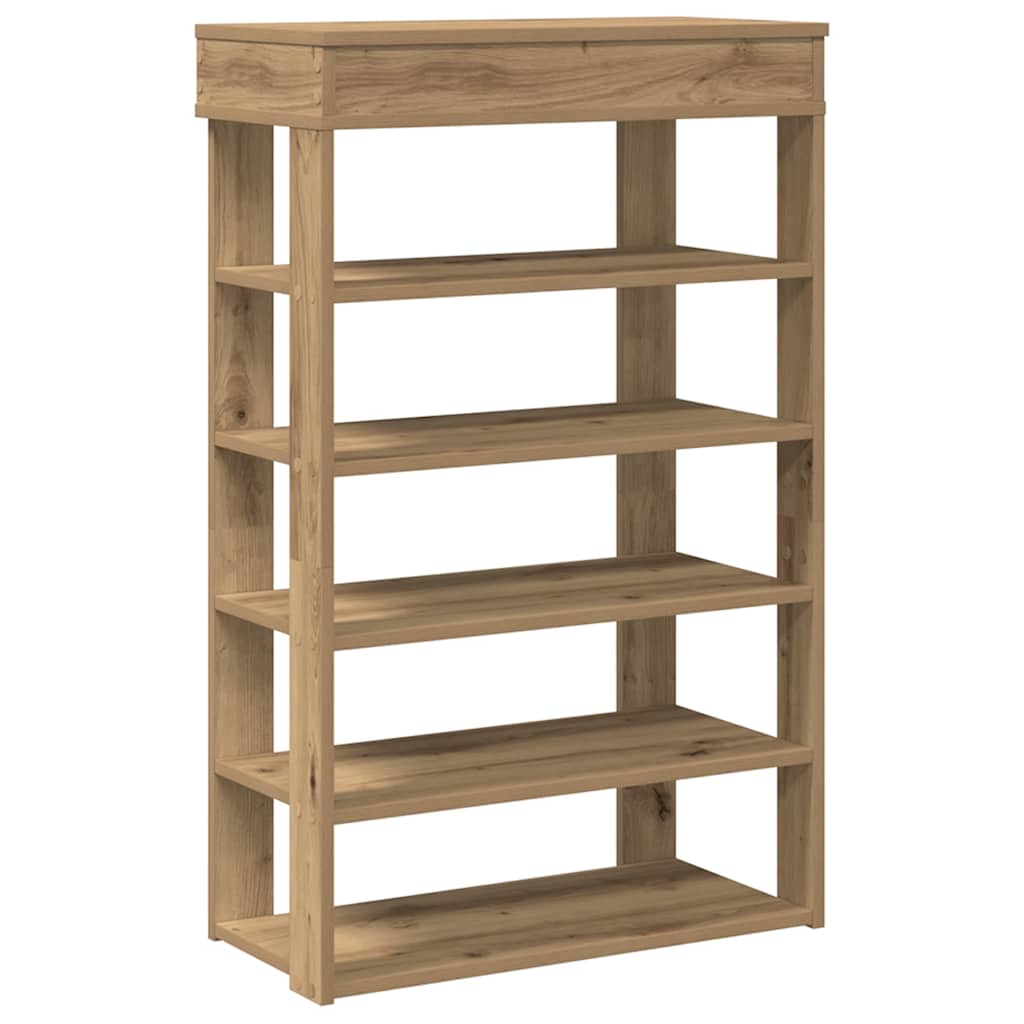 Vidaxx skostativ 60x30x98 cm udformet træ, håndværksfarvet eg