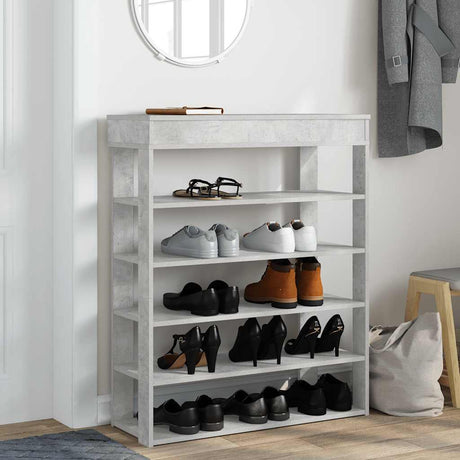 Vidaxx skostativ 80x30x98 cm konstrueret træ betongrå
