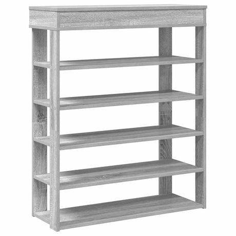Vidaxx skostativ 80x30x98 cm forarbejdet træ grå sonoma