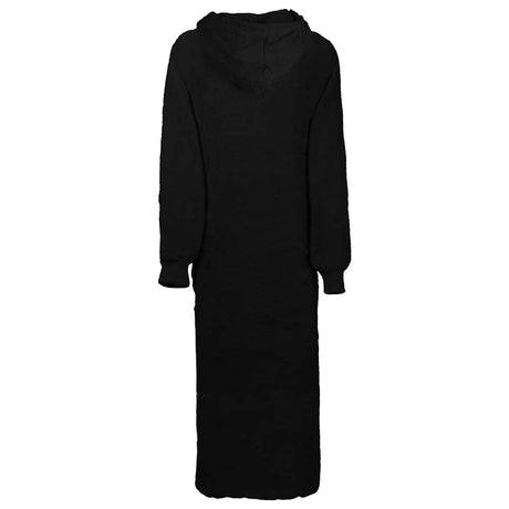 Vidaxl deken hoodie kinn zwart xxl katoen