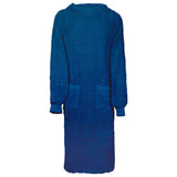 Vidaxl deken hoodie kinn marineblauw xl katoen