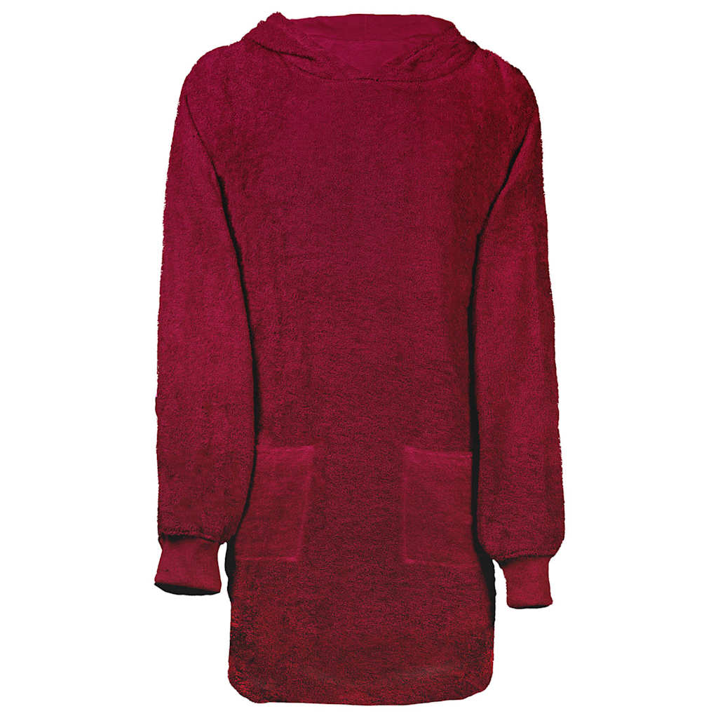 Vidaxl deken hoodie kinn rood l katoen