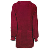 Vidaxl deken hoodie kinn rood l katoen