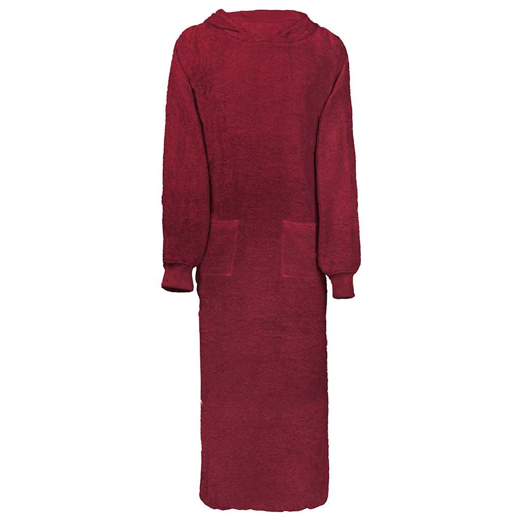 Vidaxl deken hoodie kinn rood xxl katoen