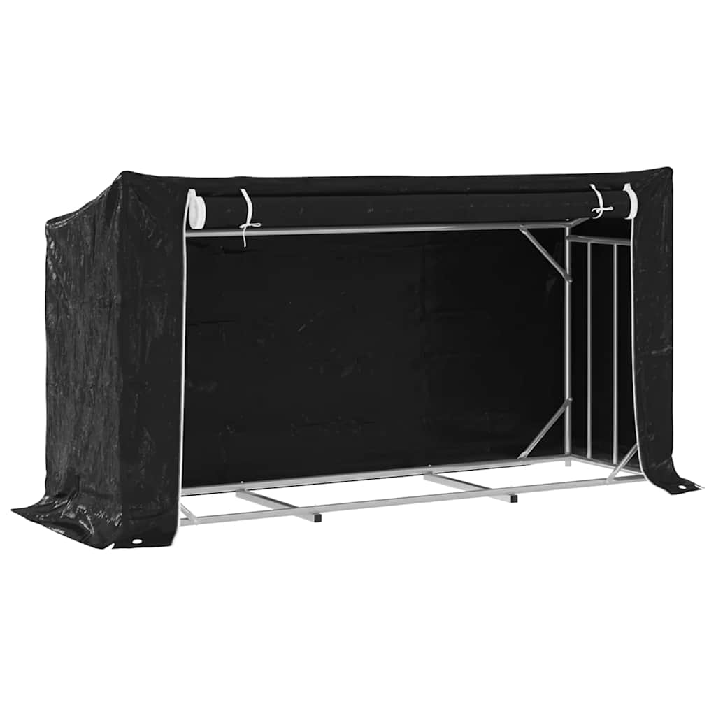 Vidaxx brændestativ med regnslag 200,5x60,5x110,5 cm stål