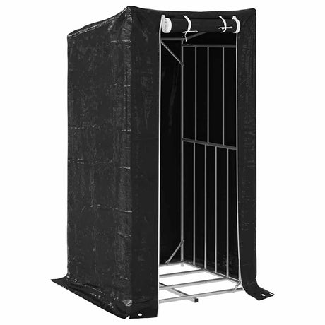 Vidaxx brændestativ med regnslag 100x100x200 cm galvaniseret stål