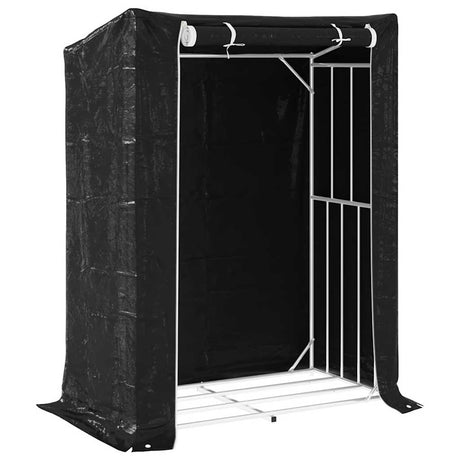 Vidaxx brændestativ med regnslag 150x80x200 cm galvaniseret stål