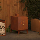 Vidaxx campingovn 35x50x60 cm corten stål