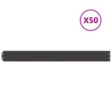 Vidaxl gazonranden 50 st 10x103 cm koudgewalst staal zwart