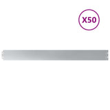 Vidaxl gazonranden 50 st 10x103 cm gegalvaniseerd staal