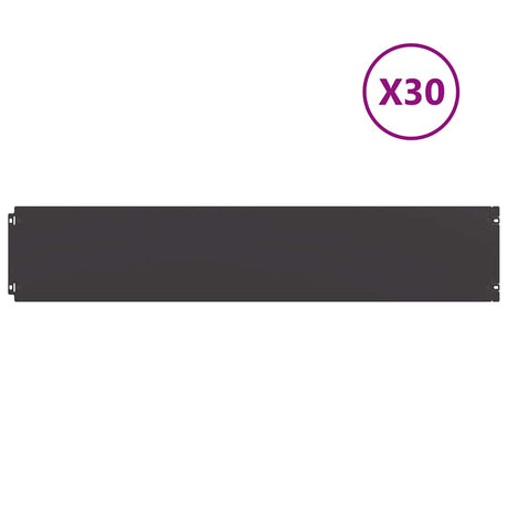 Vidaxl gazonranden 30 st 20x103 cm koudgewalst staal zwart