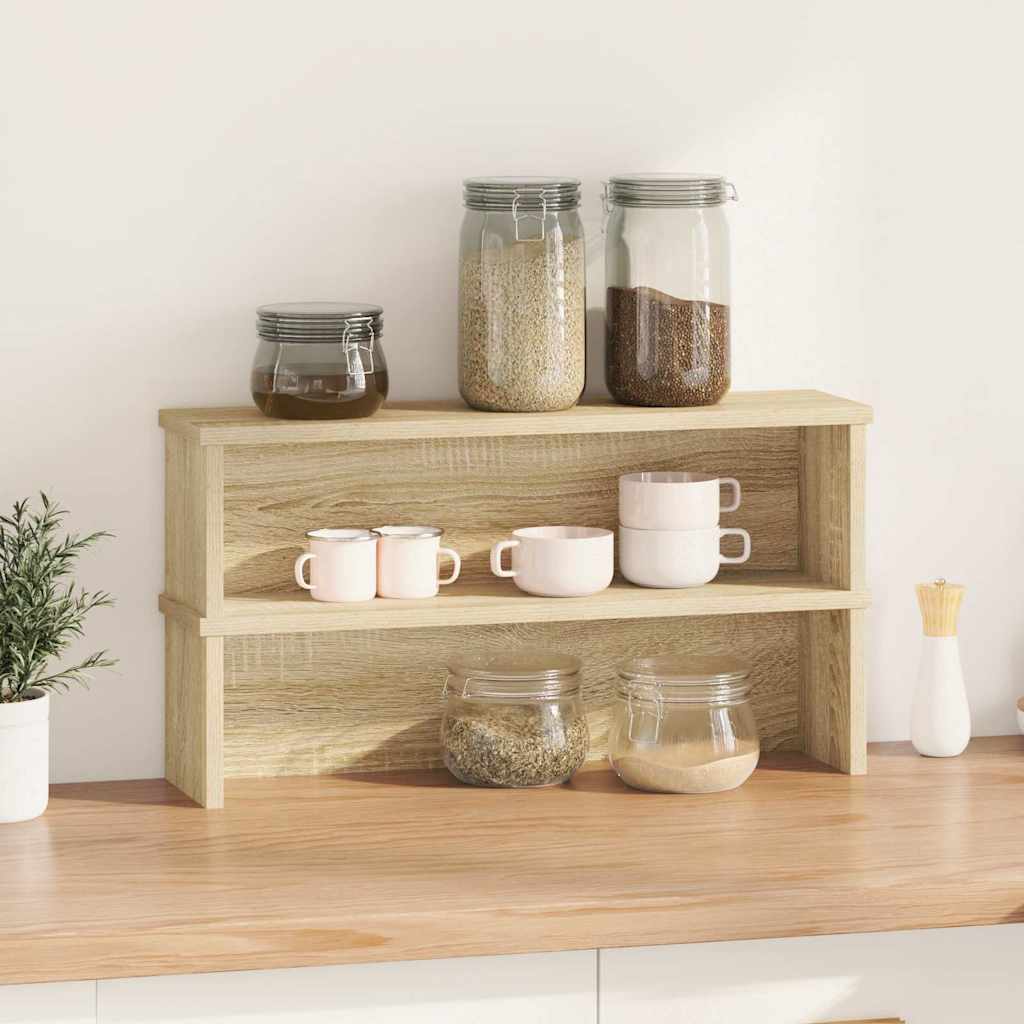 VidaXL køkkenreoler stabelbare 2 stk 60x15x16 cm sonoma eg-farvet