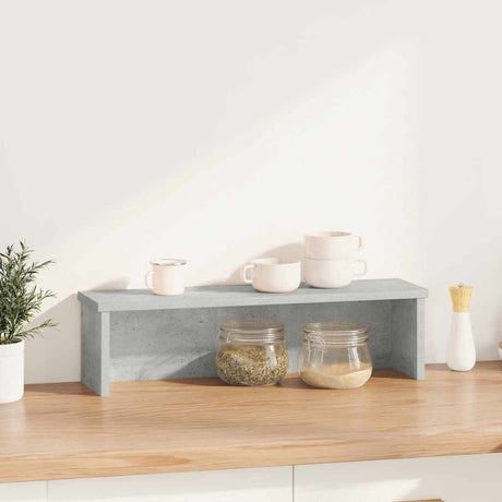 Vidaxx køkkenreol stabelbar 60x15x16 cm konstrueret træ betongrå