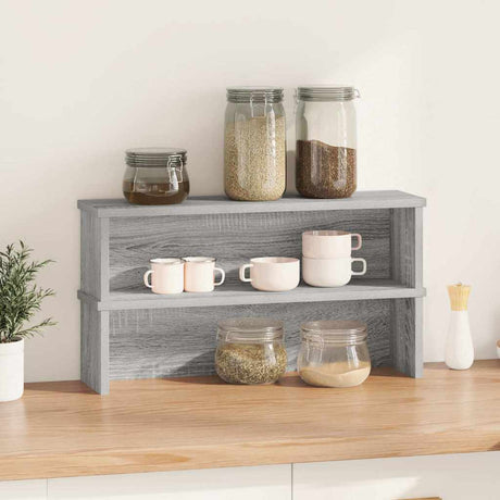 Vidaxx køkkenreoler stabelbare 2 stk 60x15x16 cm grå sonoma eg