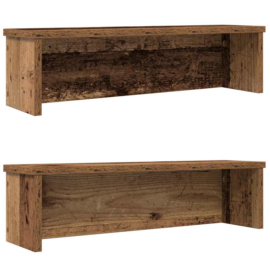 Vidaxx stabelbare køkkenreoler 2 stk 60x15x16 cm gamle træfarvede
