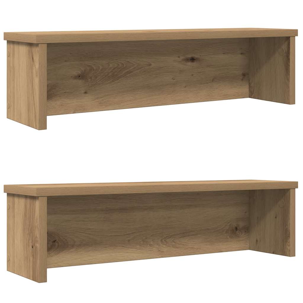 VidaXL køkkenreoler stabelbare 2 stk 60x15x16 cm håndværksfarvet eg