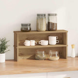 VidaXL køkkenreoler stabelbare 2 stk 60x15x16 cm håndværksfarvet eg