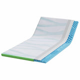 Vidaxl matrastopper wit en groen 100 x 200 cm jacquard stof