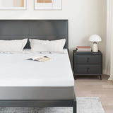Vidaxl matrastopper wit 140 x 200 cm jacquard stof