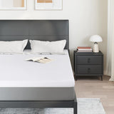 Vidaxl matrastopper wit 140 x 200 cm jacquard stof
