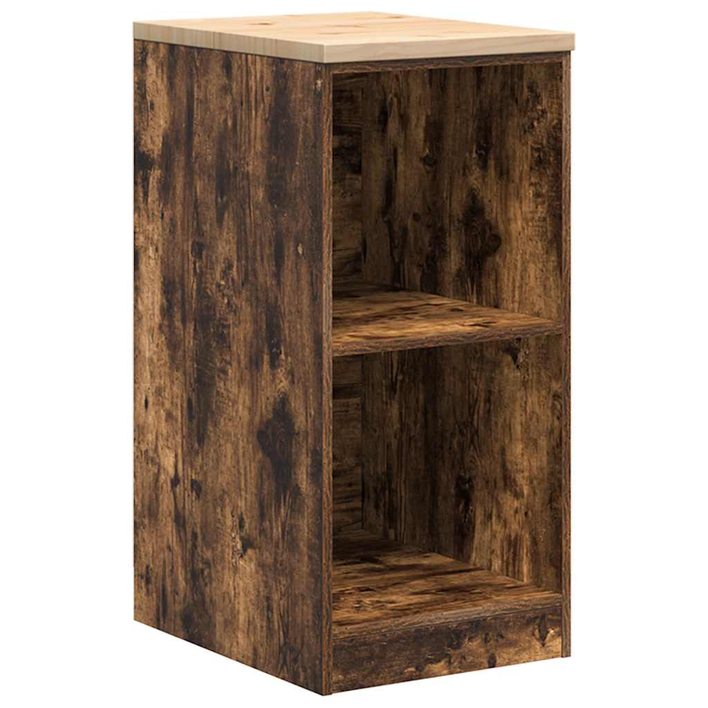 Vidaxl garagekast 40x51x85 cm massief grenenhout gerookt eiken