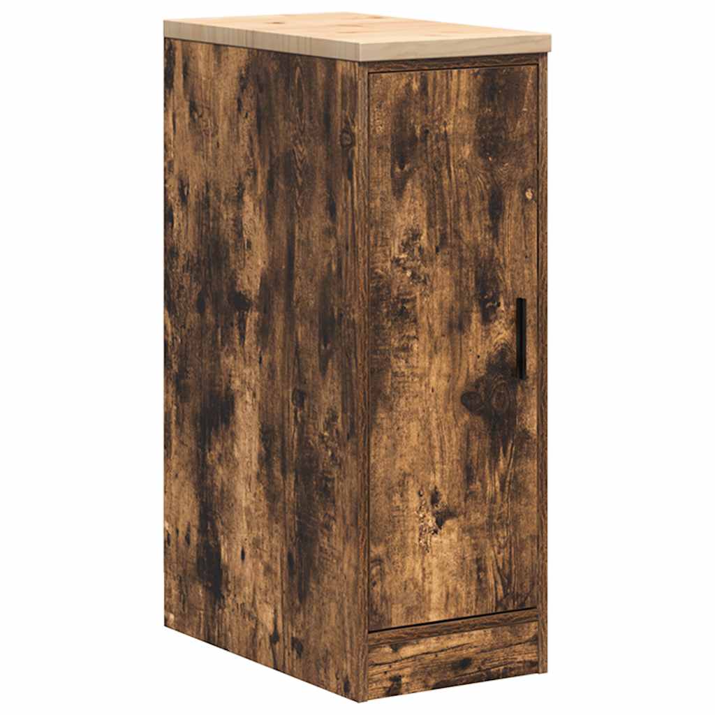 Vidaxl garagekast 30x51x85 cm massief grenenhout gerookt eiken