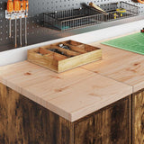 Vidaxl garagekast 30x51x85 cm massief grenenhout gerookt eiken