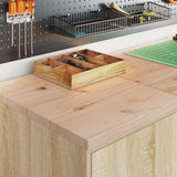 Vidaxl garagekast 40x51x85 cm massief grenenhout sonoma eikenkleurig