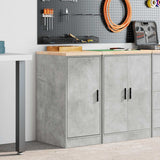 Vidaxl garagekast 40x51x85 cm massief grenenhout betongrijs