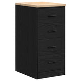 Vidaxl garagekast 40x51x85 cm massief grenenhout zwart