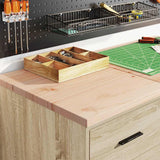 Vidaxl garagekast 40x51x85 cm massief grenenhout sonoma eikenkleurig