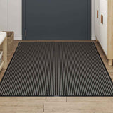 Vidaxl deurmat 115x200 cm streep zwart en grijs