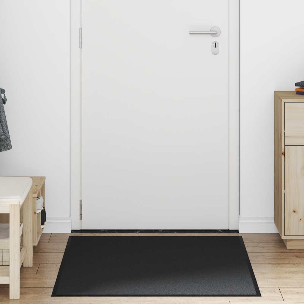 Vidaxl deurmat 80x120 cm zwart