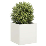 Vidaxl plantenbak 40x40x40 cm koudgewalst staal wit